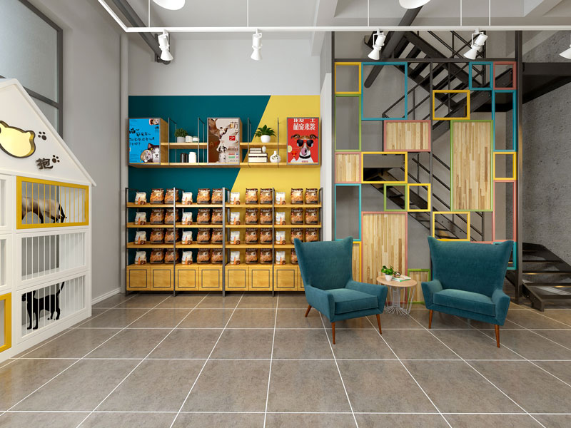 青島騏驥裝修設(shè)計(jì)工作室寵物店門頭設(shè)計(jì)案例